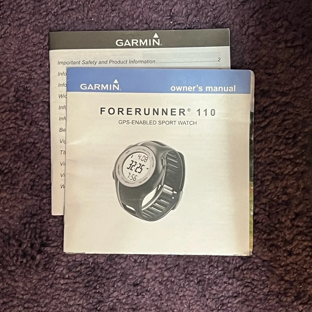 Garmin Forerunner 110 GPS Watch with Charger and HR Monitor Strap